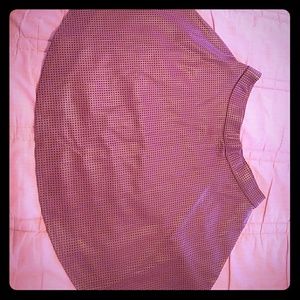 Burgundy faux leather skirt